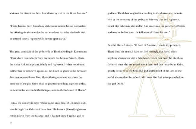 Egyptian Book of the Dead sample pages